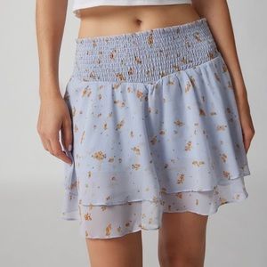 Urban Outfitters Floral Flowy Mini Skirt